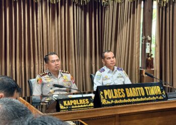 Kapolres Bartim AKBP Eddy Santoso, dalam Rakor Lintas Sektoral Terpusat, Senin (2/3/2026). (Ist)