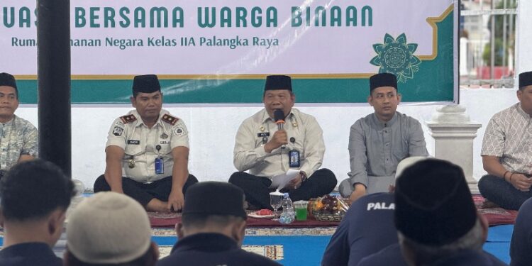 Kakanwil Ditjenpas Kalteng, I Putu Murdiana, dalam Safari Ramadan di UPT Pemasyarkatan Palangka Raya, Selasa (3/3/2026).
