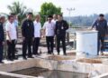 Bupati Barito Utara Shalahuddin dan Wabup Felix Sonadie Y. Tingan, meninjau WTP milik PDAM, Rabu (4/3/2026).
