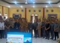 Tiga anggota DPRD Provinsi Kalteng ketika menghadiri Musrenbang RKPD 2027 yang dilaksanakan di Aula Bapplitbangda Bartim, Selasa (10/3/2026).