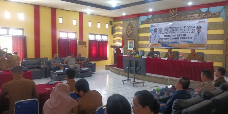 Pelaksanaan Musrenbang RKPD Tahun 2027 yang dilaksanakan di aula Kantor Bapplitbangda, Selasa (10/3/2026).