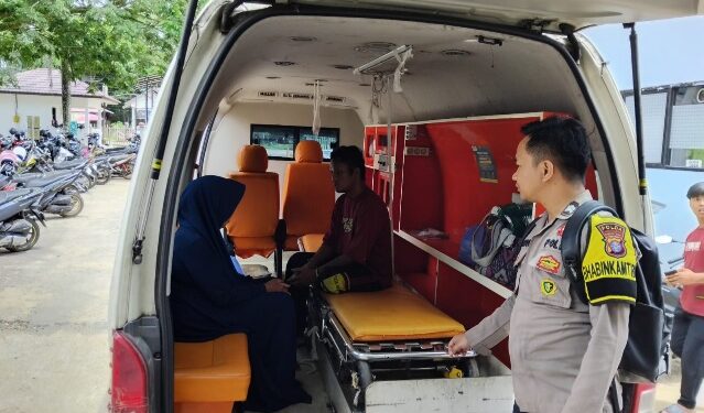H (44), warga Desa Kandris yang hendak dirujuk ke RSJ Sambang Lihum, Rabu (11/3/2026).