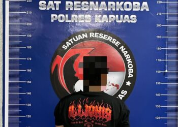 Tersang K (27) yang telah diamankan jajaran Satresnarkoba Polres Kapuas.