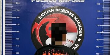 Tersang K (27) yang telah diamankan jajaran Satresnarkoba Polres Kapuas.