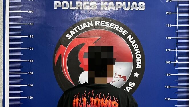 Tersang K (27) yang telah diamankan jajaran Satresnarkoba Polres Kapuas.