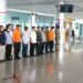 Apel Pembukaan Posko Monitoring Angkutan Udara di Bandara Tjilik Riwut Palangka Raya, Jumat (13/3/2026).