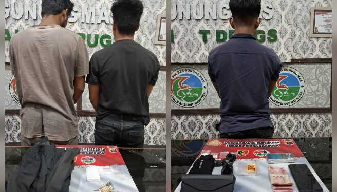 Tiga tersangka AM (34) dan DAH (22), SG (30) yang diamankan.