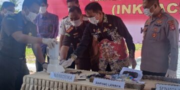 Pemusanahan barang bukti yang dilaksanakan Kejari Bartim, Kamis (30/4/2026).