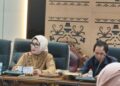Ketua Komisi I DPRD Barito Utara, Hj. Nety Herawati, saat menyampaikan masukkan terhadap PAUD anak berkebutuhan khusus dalam RDP, Selasa (7/4/2026).