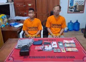 Dua pelaku MS (27) dan MM (25) yang diamankan.