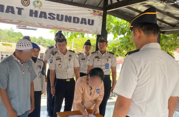 Komitmen bersama jajaran Rutan Tamiang Layang, dan WBP, Selasa (21/4/2026).