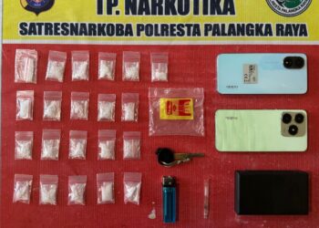 Barang bukti yang diamankan.