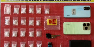 Barang bukti yang diamankan.