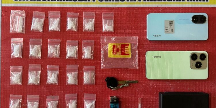 Barang bukti yang diamankan.