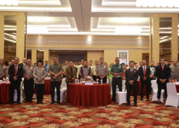 Wagub Kalteng, Edy Pratowo, menghadiri peringatan HUT Satpam ke-45 di Aquarius Boutique Hotel, Kamis (8/1/2026).