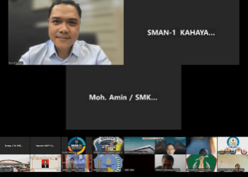 Plt. Kepala Disdik Kalteng, Reza Prabowo, dalam rakor secara daring dengan para kepala sekolah dan pengawas dari seluruh wilayah Kalimantan Tengah, Sabtu (17/1/2026).