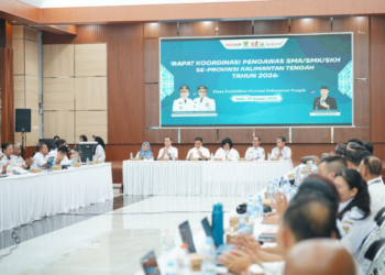 Rapat koordinasi (rakor) pengawas SMA, SMK, dan SKH Tahun 2026.