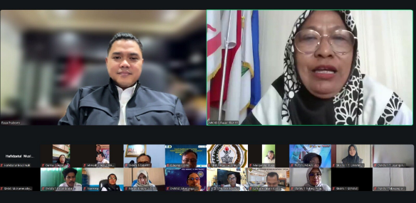 Plt Kepala Disdik Kalteng, Muhammad Reza Prabowo, dalam rapat secara virtual.