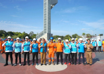 Plt Sekretaris Daerah Kalteng, Leonard S. Ampung, usai membuka PDKB di Bundaran Besar Palangka Raya, Senin (9/2/2026).