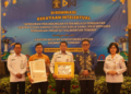Plt Asisten Pemerintahan dan Kesejahteraan Rakyat, Linae Victoria Aden (paling kiri), dalam kegiatan diseminasi kekayaan intelektual.