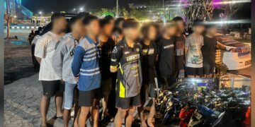 Remaja dan kendaraan yang terlibat balap liar diamankan jajaran Satlantas Polresta Palangka Raya.