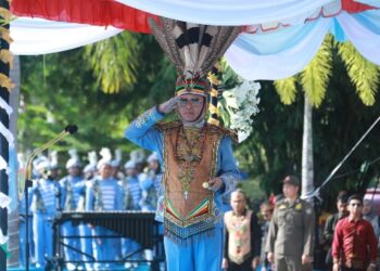 Gubernur Kalteng Agustiar Sabran, memimpin Upacara Hut ke-69 Kalimantan Tengah, Sabtu (23/5/2026). (Ist)