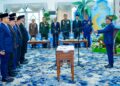 Gunernur Kalteng, Agustiar Sabran, ketika mengambil sumpah janji jabatan enam pejabat, Selasa (26/5/2026). (Ist)