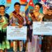 Wakil Ketua I DPRD Murung Raya, Dina Maulidah (paling kiri), berpose dengan perwakilan Jagau Nyai asal Murung Raya yang meraih juara terfavorit pada ajang FBIM 2026.
