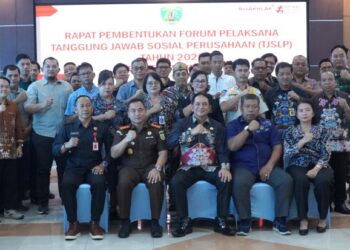 Bupati Barito Timur, M. Yamin dan Forkopimda, berpose bersama usai kegiatan, Kamis (30/4/2026).