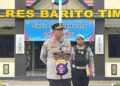 Kapolres Bartim, AKBP Eddy Santoso, memberikan arahan dalam apel, Jumat (1/5/2026).