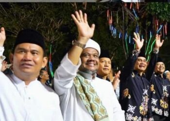 Anggota DPRD Barito Utara, Hasrat, menghadiri pelepasan jemaah haji, Sabtu (2/5/2026).
