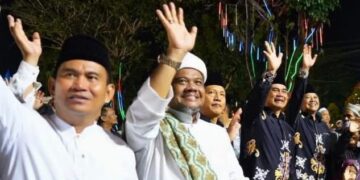 Anggota DPRD Barito Utara, Hasrat, menghadiri pelepasan jemaah haji, Sabtu (2/5/2026).