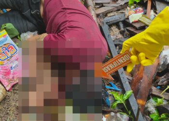 Korban F (38) yang ditemukan tewas dan polisi telah melakukan identifikasi.