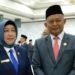 Ketua DPRD Barito Utara, Hj.Mery Rukaini, bersama Setwan Sudiyono, usai dilantik, Senin (4/5/2026).