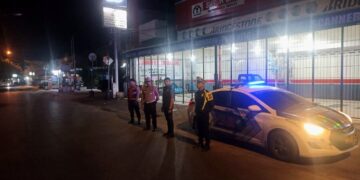 Patroli Hsrkmatibmas yang dilaksanakan jajaran Polresta Palangka Raya untuk mencegah aksi balap liar.
