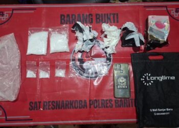 Barang bukti yang diamankan.