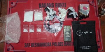 Barang bukti yang diamankan.