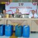Kapolres Barito Selatan, AKBP Jecson R Hutapea, beserta jajaran dalam press release kasus, Senin (11/5/2026).