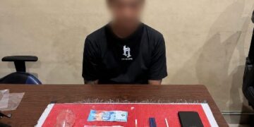 C (43) dan barang bukti yang diamankan jajaran Satresnarkoba Polresta Palangka Raya.