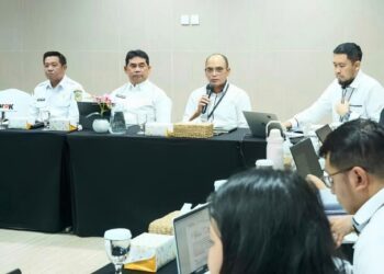 Bupati Barito Utara, H. Shalahuddin dan Wabup Felix Sonadie Y Tingan, mengikuti Rakor Pemantauan dan Evaluasi Perbaikan Tata Kelola Pemerintahan dengan KPK, Rabu (13/5/2026).