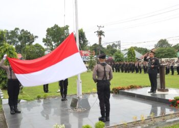 Kapolres Bartim AKBP Eddy Santoso, memimpin pelaksanaan Upacara Harkitnas ke-118, Rabu (20/5/2026).