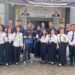 Kepala Rutan Tamiang Layang Agung Novarianto, beserta jajaran memberikan plangkat sebagai kenangan dan bentuk apresiasi, Sabtu (23/5/2026).