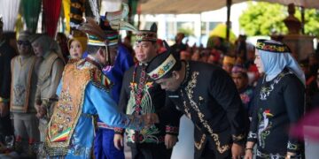 Bupati Barito Utara H. Shalahuddin, menghadiri peringatan Hut ke-69 Kalimantan Tengah di Palangka Raya, Sabtu (23/5/2026).