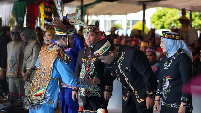 Bupati Barito Utara H. Shalahuddin, menghadiri peringatan Hut ke-69 Kalimantan Tengah di Palangka Raya, Sabtu (23/5/2026).