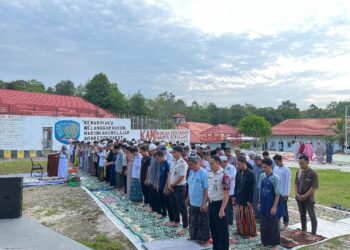 Pelakasanaan Salat Iduladha 1447 Hijiriah yang dilaksnakan jajaran Rutan Tamiang Layang bersama warga binaan, Rabu (27/5/2026).