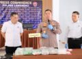 Kapolres Lamandau AKBP Joko Handono, beserta jajaran dalam press release, Sabtu (30/5/2026). (Ist)