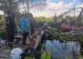 Rumah dan Gudang di Kelurahan Sebangau, yang sudah hangus terbakar, Sabtu (30/5/2026). (Ist)