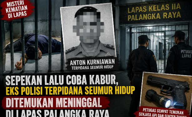 Sepekan Lalu Coba Kabur, Eks Polisi Terpidana Seumur Hidup Kasus Pembunuhan Sopir Ekspedisi Ditemukan Meninggal di Lapas Palangka Raya