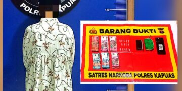 IRT TS (36) dan barang bukti.