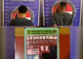 Kedua tersangka AR (38) dan SA (36), serta barang bukti.